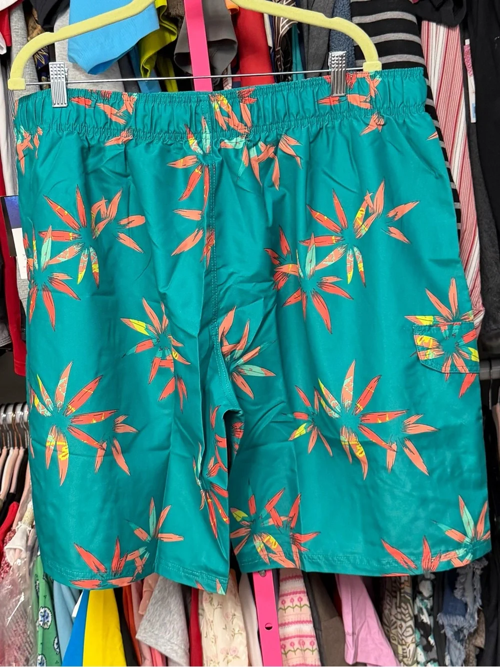 Kavu men’s size XXL swim shorts swimsuit UPF50+ trunks green tropical $38 new